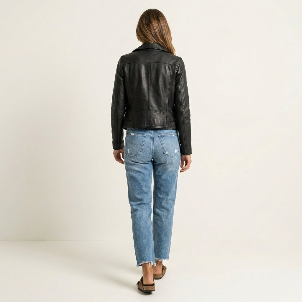 Donna | High-Rise Straight-Leg Cropped Jeans