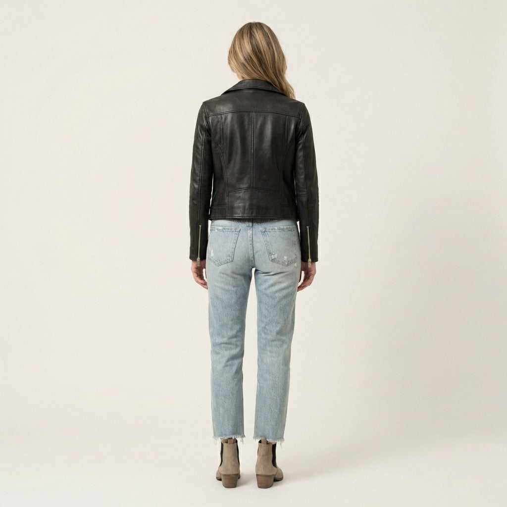 Donna | High-Rise Straight-Leg Cropped Jeans