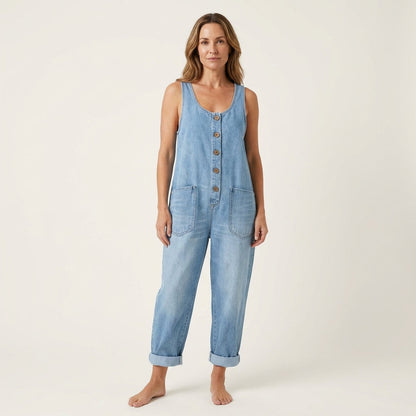 Liva | Jumpsuit With Button-Front Bib