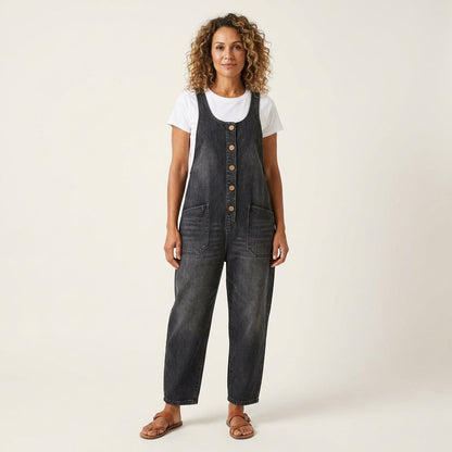 Liva | Jumpsuit With Button-Front Bib