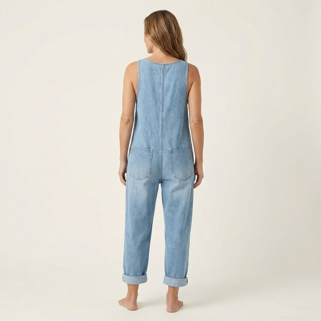Liva | Jumpsuit With Button-Front Bib