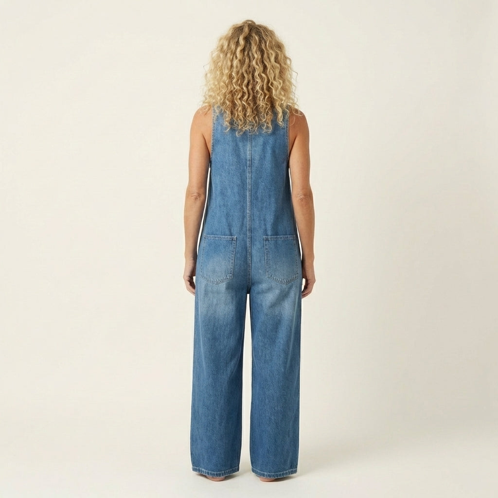 Liva | Jumpsuit With Button-Front Bib
