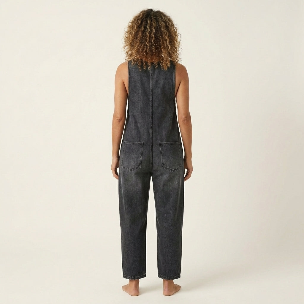 Liva | Jumpsuit With Button-Front Bib