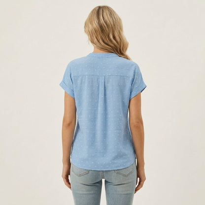 Shanti | Textured Button-Down Blouse
