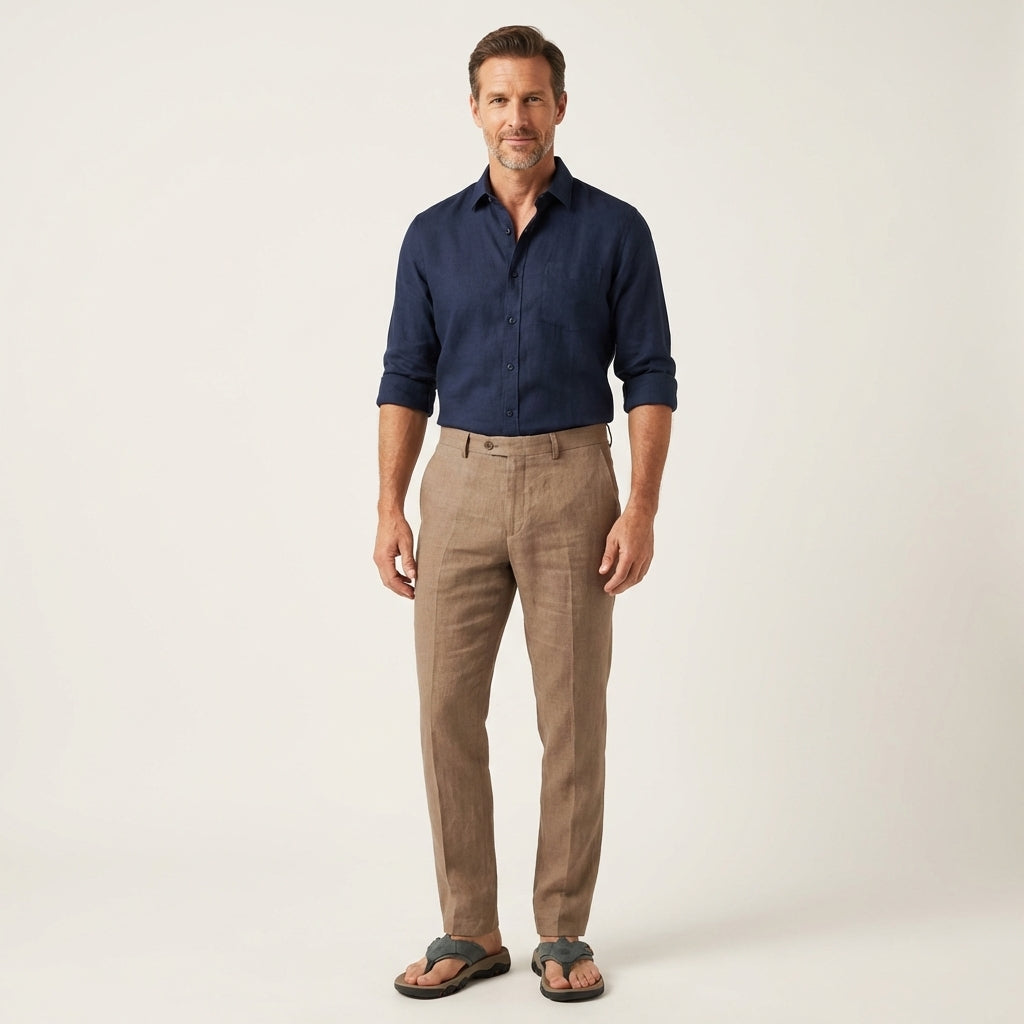 Isaac | Cushioned Leather Flip-Flop