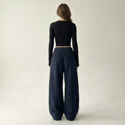 Emelda | Oversized Teddy Fleece Pants