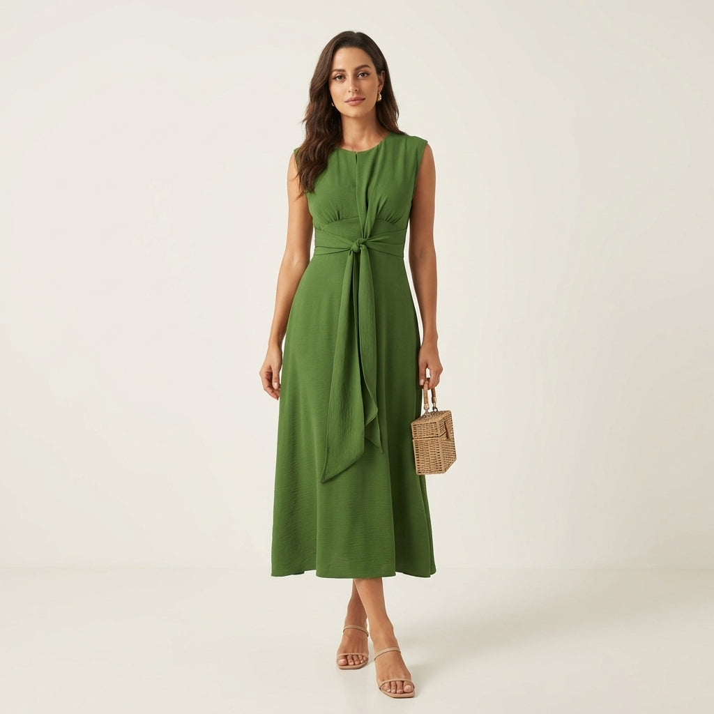 Eladia | Tie-Waist Midi Dress