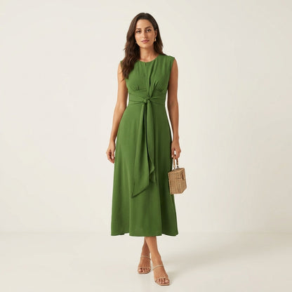 Eladia | Tie-Waist Midi Dress