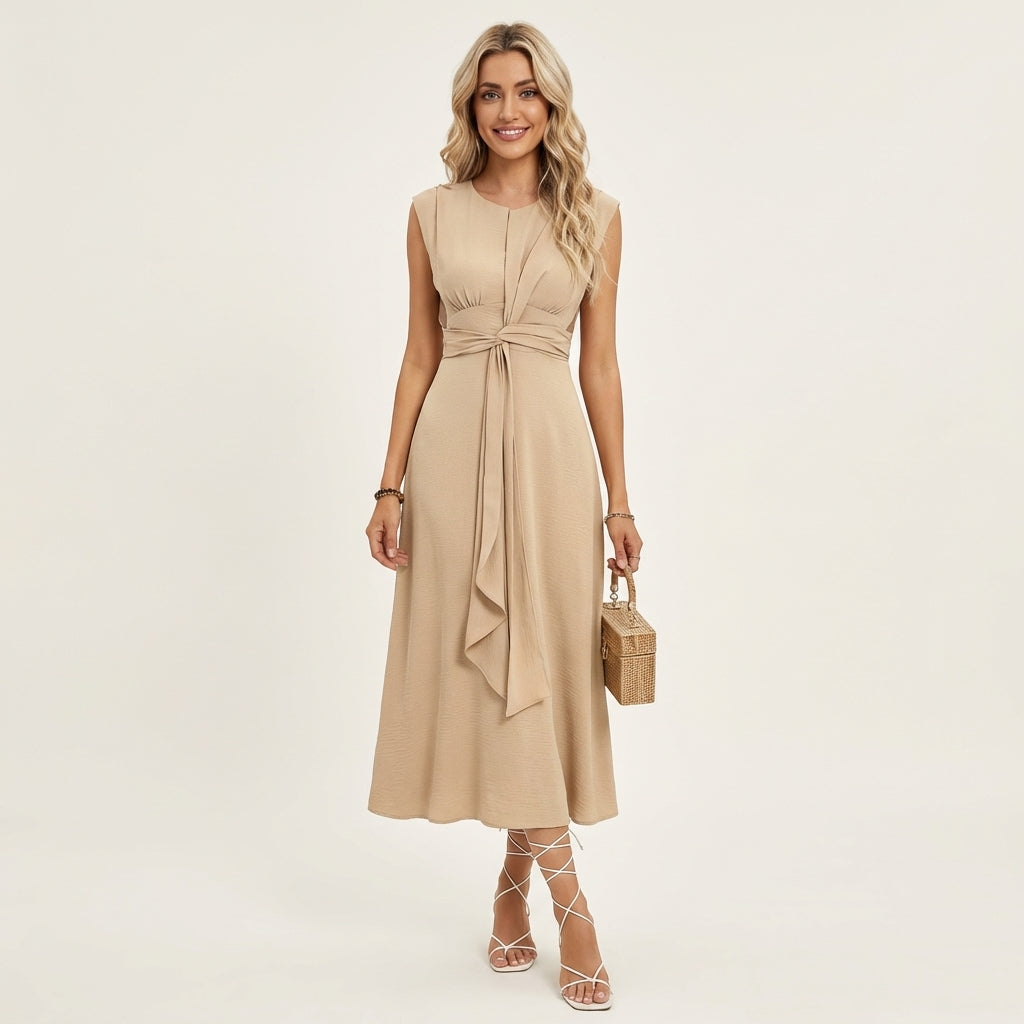 Eladia | Tie-Waist Midi Dress