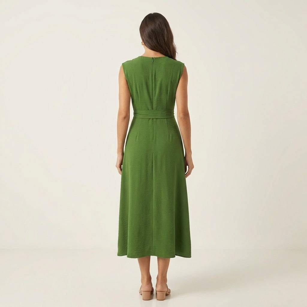 Eladia | Tie-Waist Midi Dress