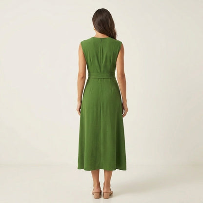 Eladia | Tie-Waist Midi Dress