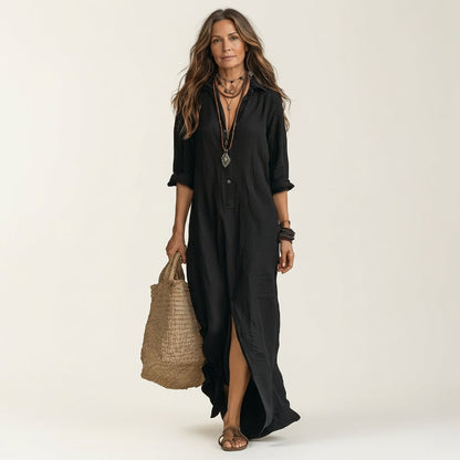 Azelle | Linen Shirt Dress