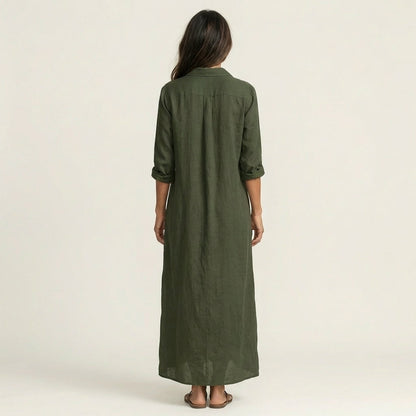Azelle | Linen Shirt Dress