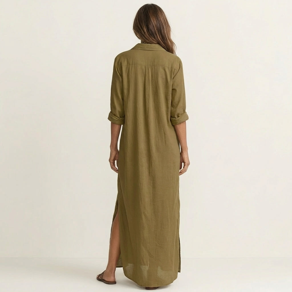Azelle | Linen Shirt Dress