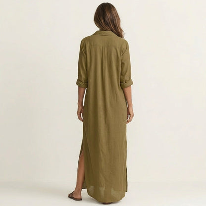 Azelle | Linen Shirt Dress