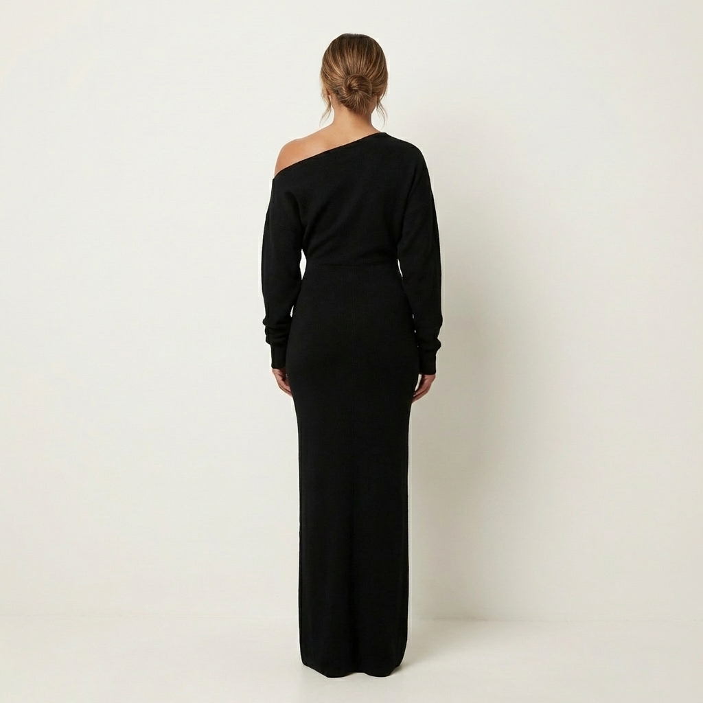 Corinna | Off-Shoulder Knit Maxi Dress