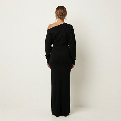 Corinna | Off-Shoulder Knit Maxi Dress