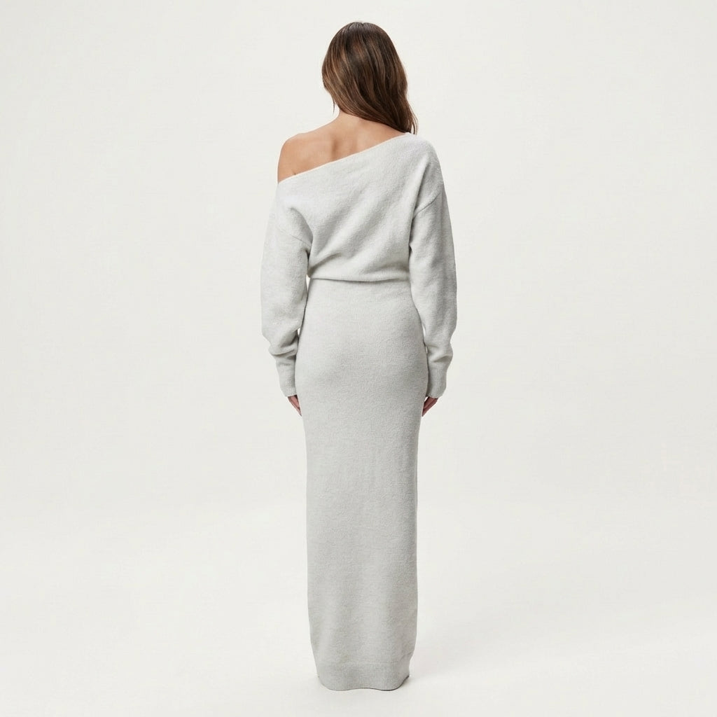 Corinna | Off-Shoulder Knit Maxi Dress