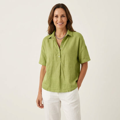 Seraph | Linen Polo Blouse