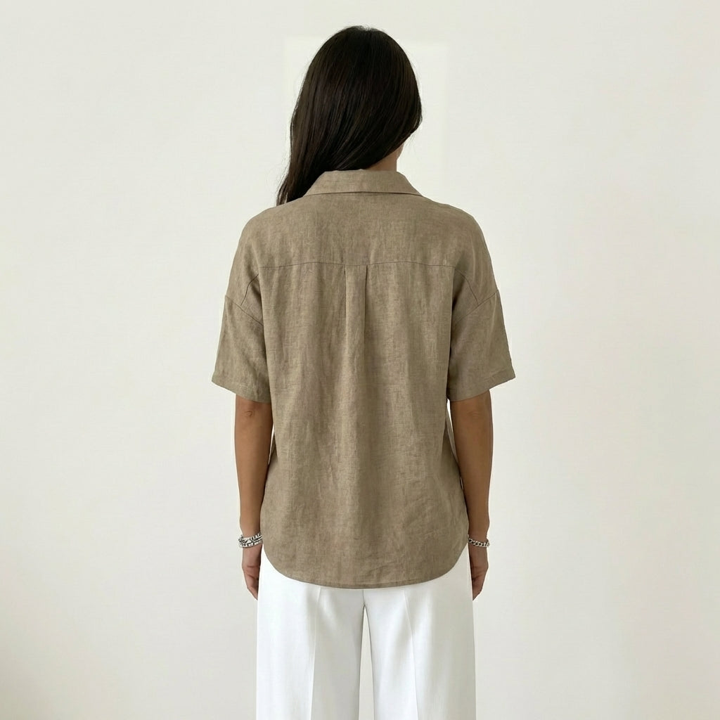 Seraph | Linen Polo Blouse