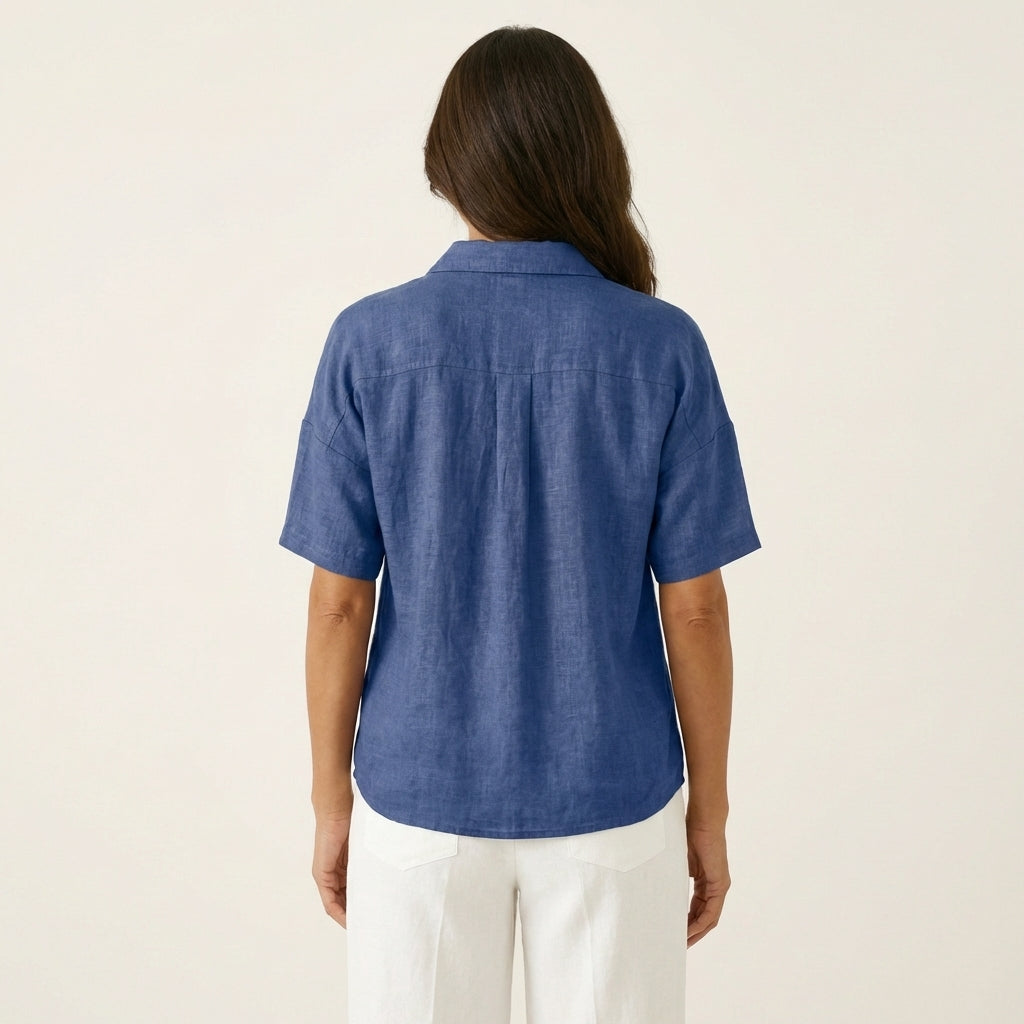 Seraph | Linen Polo Blouse