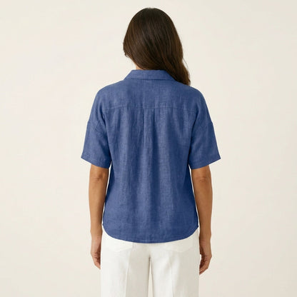 Seraph | Linen Polo Blouse