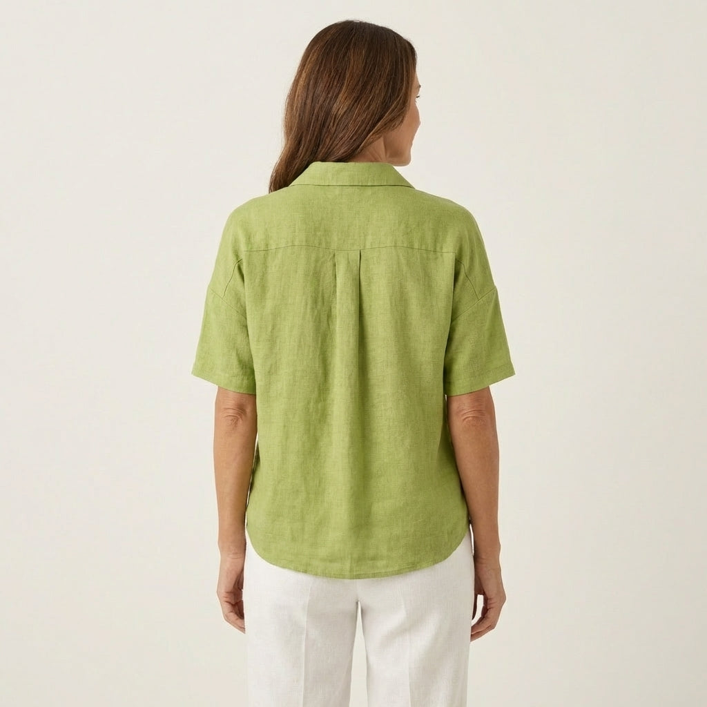 Seraph | Linen Polo Blouse