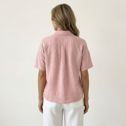 Seraph | Linen Polo Blouse