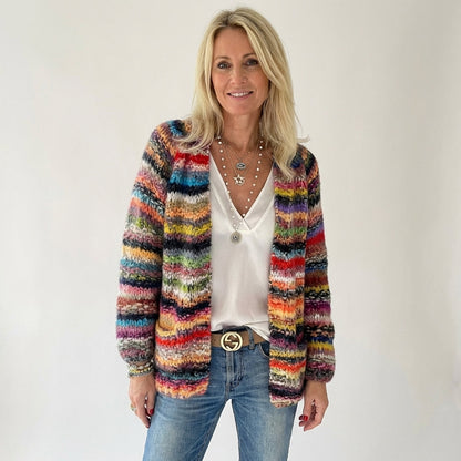 Reviana | Multicolor Chunky Knit Cardigan