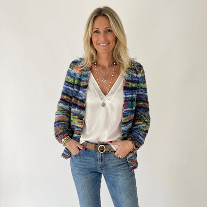 Reviana | Multicolor Chunky Knit Cardigan