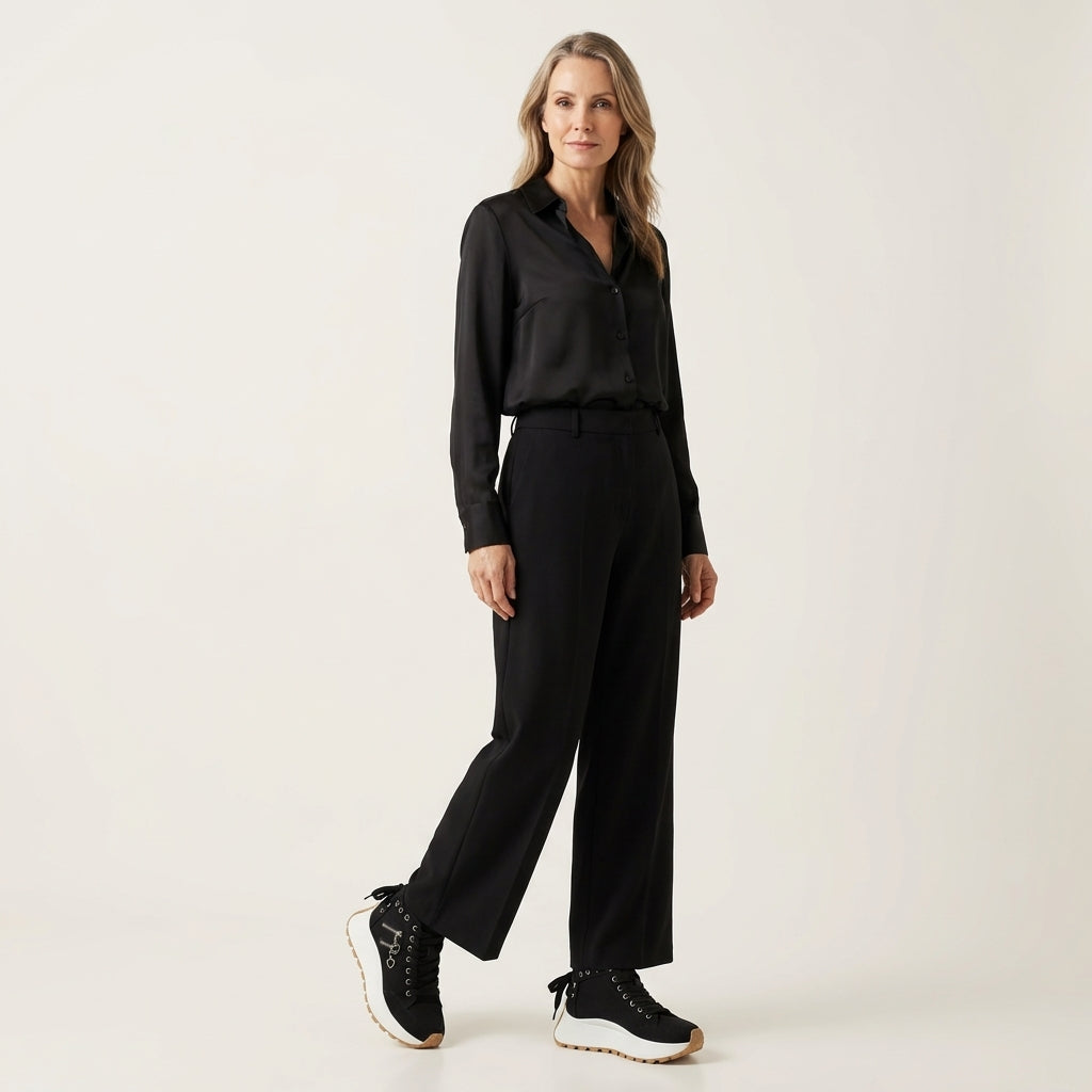 Jelinda | High-Top Platform Sneaker with Zipper Detail