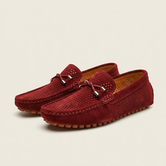 Jonny | Perforated Suede Loafer