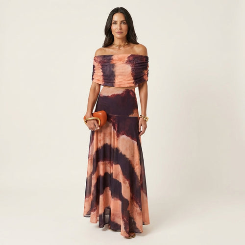 Azra | Tie-Dye Off-Shoulder Maxi Dress