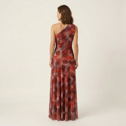 Azra | Tie-Dye Off-Shoulder Maxi Dress