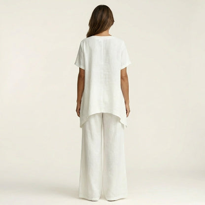 Libiana | V-Neck Linen Set