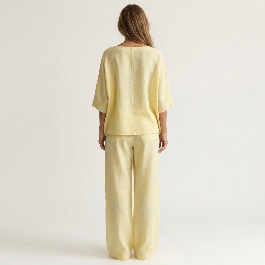 Jiana | Off-Shoulder Top & Wide-Leg Pants Set
