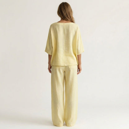 Jiana | Off-Shoulder Top & Wide-Leg Pants Set