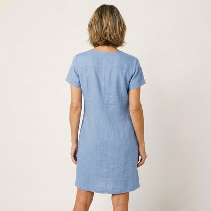 Pina | Zip-Front Linen Mini Dress