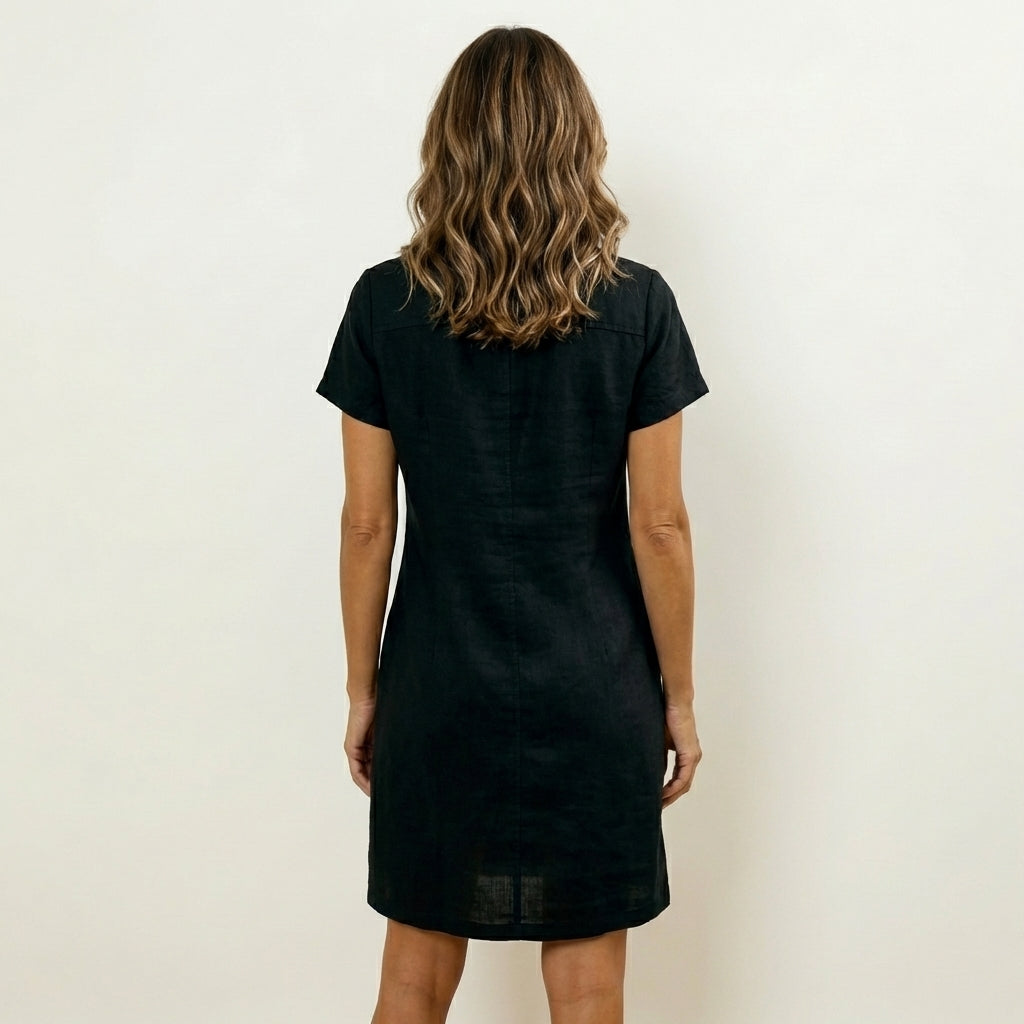 Pina | Zip-Front Linen Mini Dress