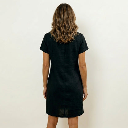 Pina | Zip-Front Linen Mini Dress