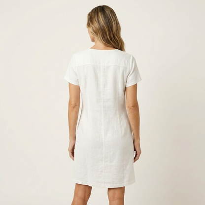 Pina | Zip-Front Linen Mini Dress