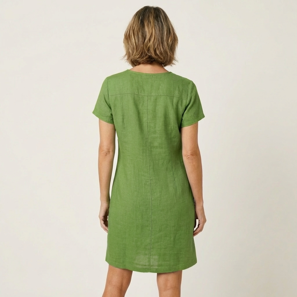 Pina | Zip-Front Linen Mini Dress