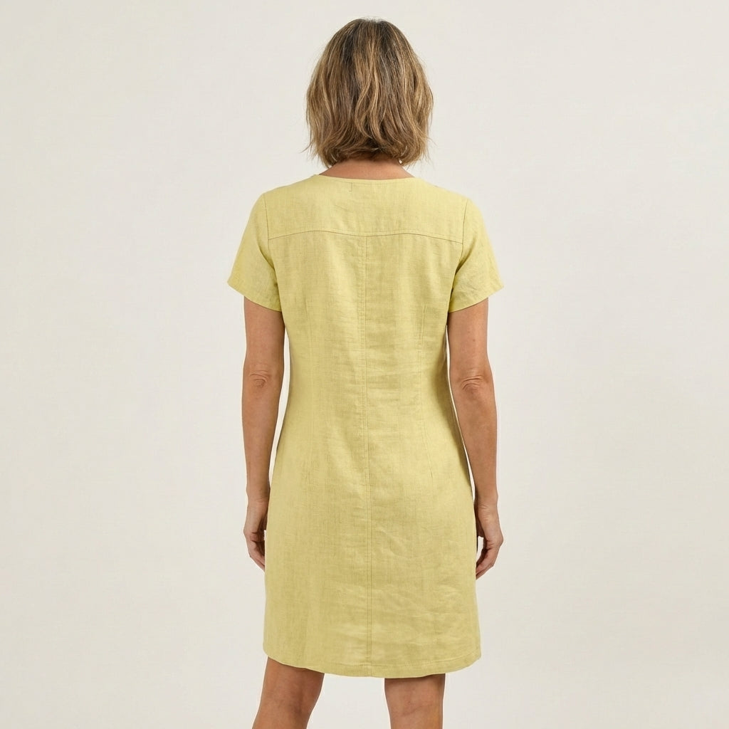 Pina | Zip-Front Linen Mini Dress