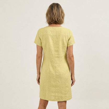 Pina | Zip-Front Linen Mini Dress