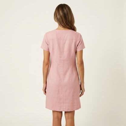 Pina | Zip-Front Linen Mini Dress