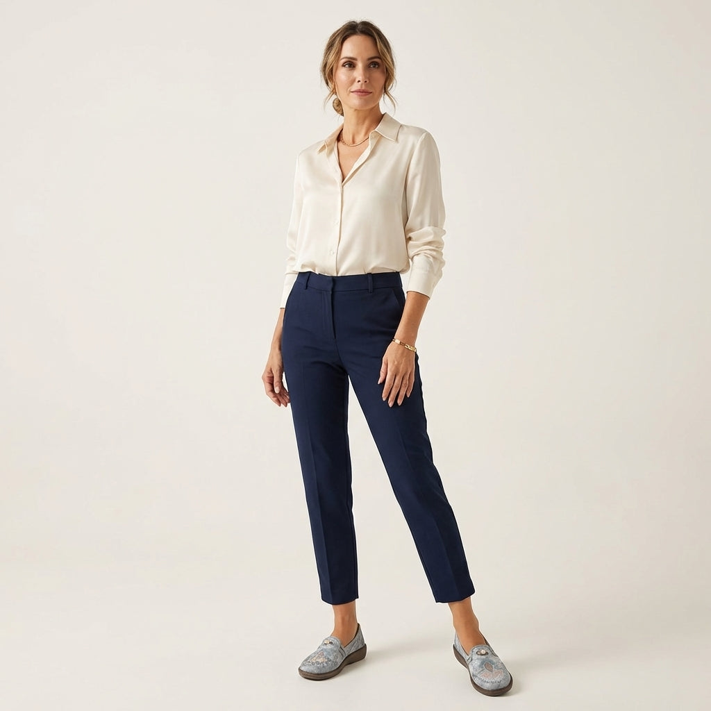 Peachy | Embroidered Pearl-Detail Comfort Flat