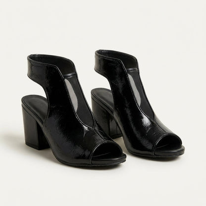 Morticia | Patent Leather Block Heel Sandal