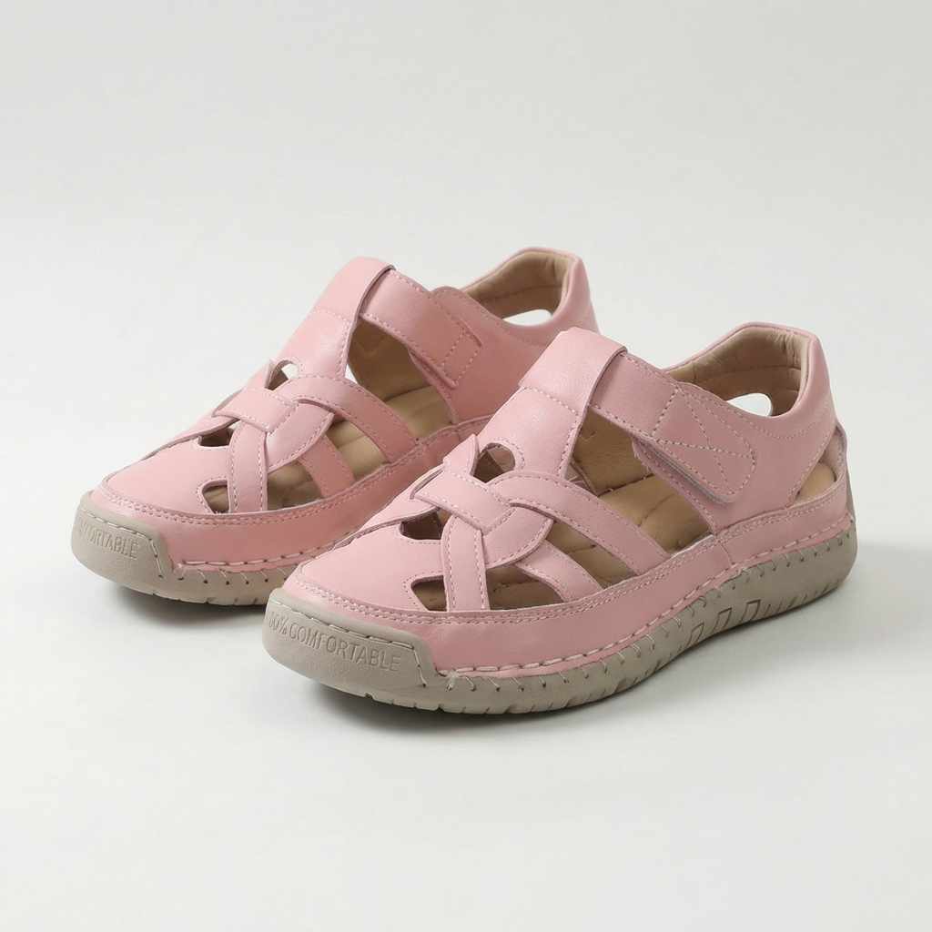 Oliviana | Leather Cutout Comfort Sandal