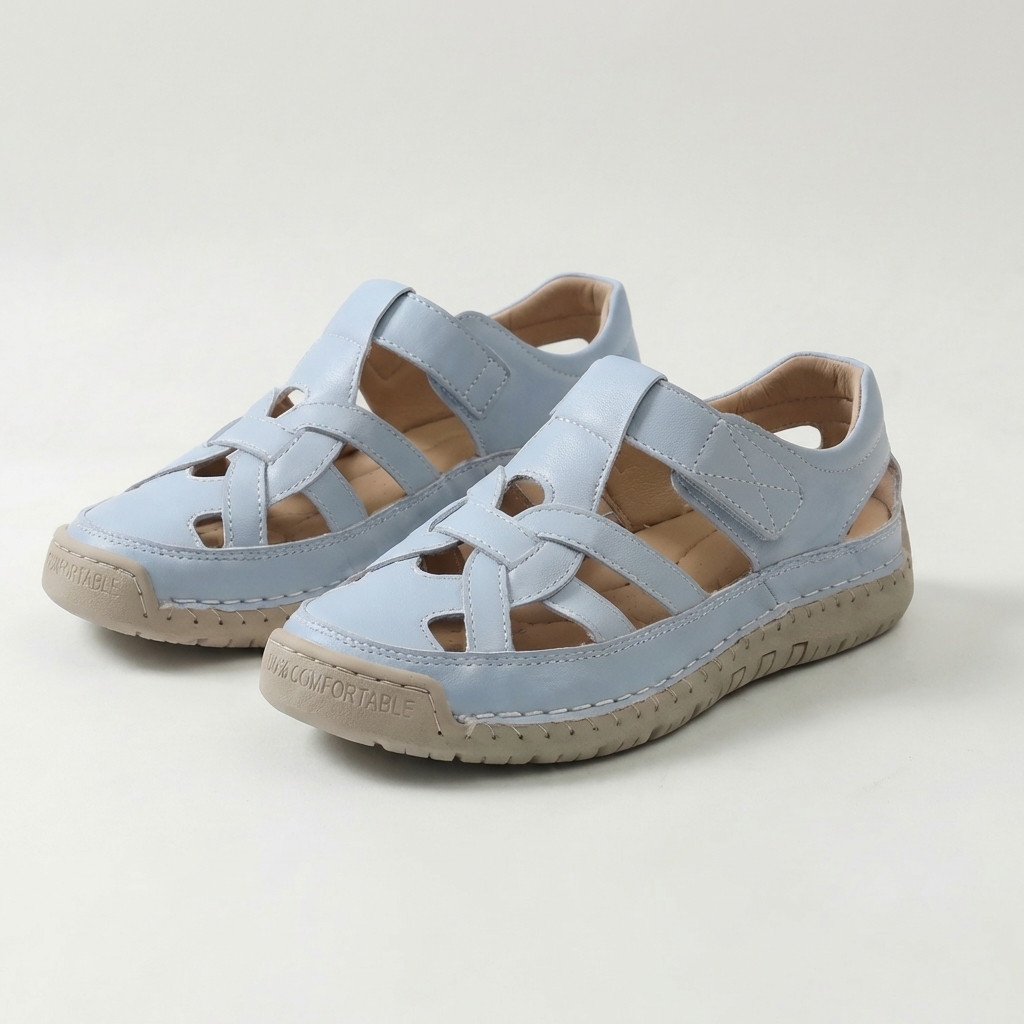 Oliviana | Leather Cutout Comfort Sandal
