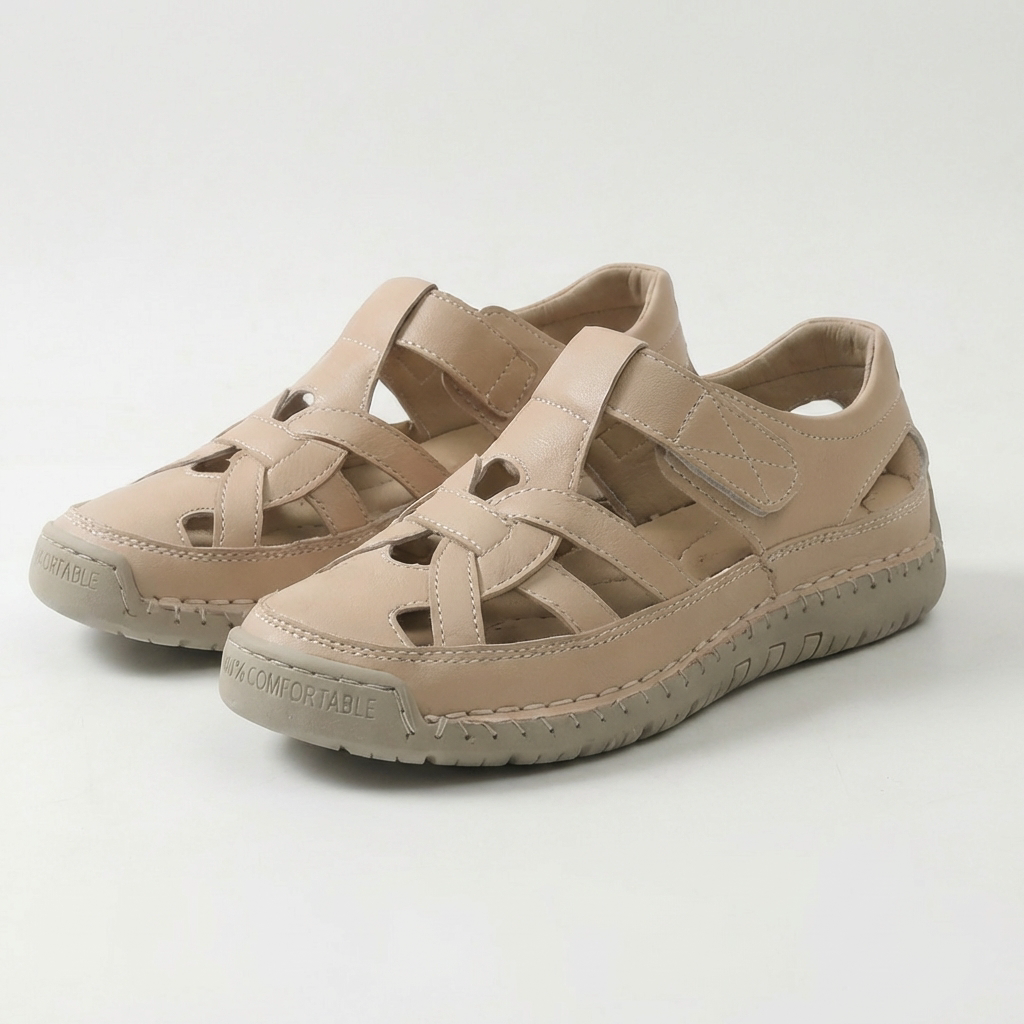 Oliviana | Leather Cutout Comfort Sandal